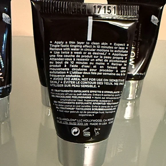 NEW GLAMGLOW youth mud tinglexfoliate treatment CREAM 5 x 0.5 oz/15 g=2.5oz/75 g - Picture 5 of 7